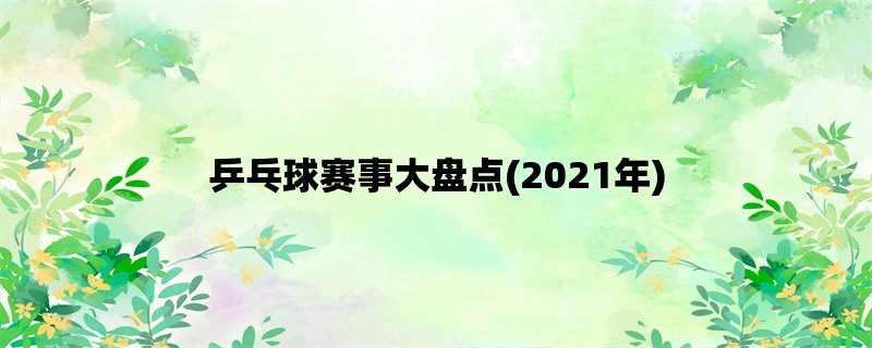 乒乓球赛事大盘点(2021年