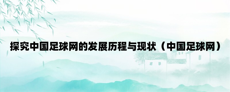 探究中国足球网的发展历