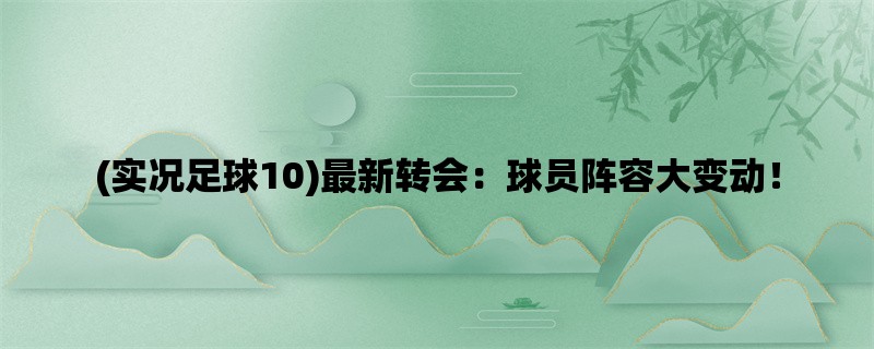 (实况足球10)最新转会：