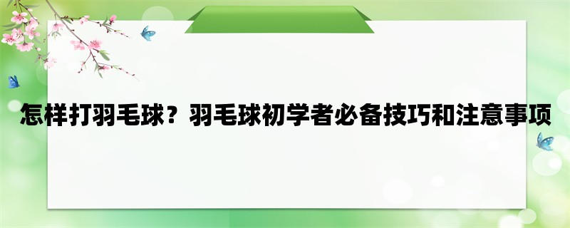 怎样打羽毛球？羽毛球初