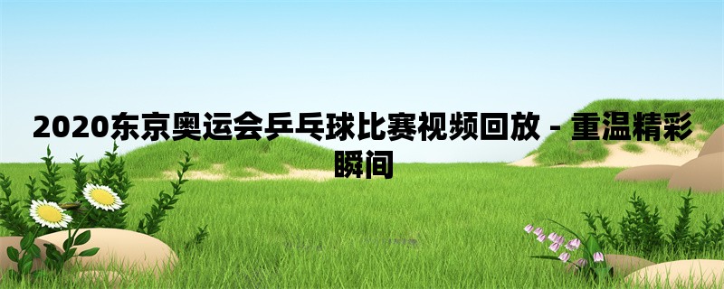 2020东京奥运会乒乓球比赛视频回放 - 重温精彩瞬间