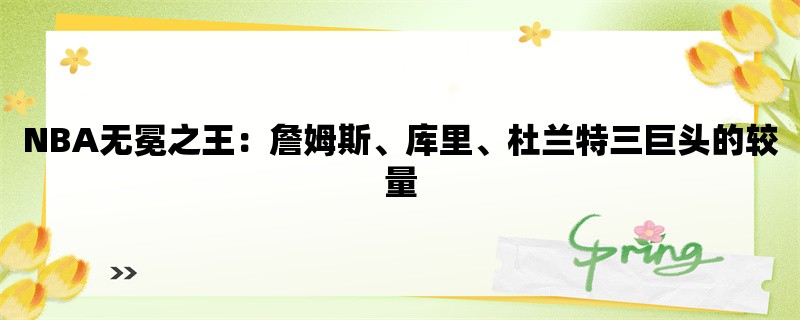 NBA无冕之王：詹姆斯、库