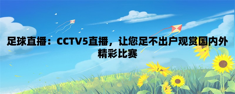 足球直播：CCTV5直播，让